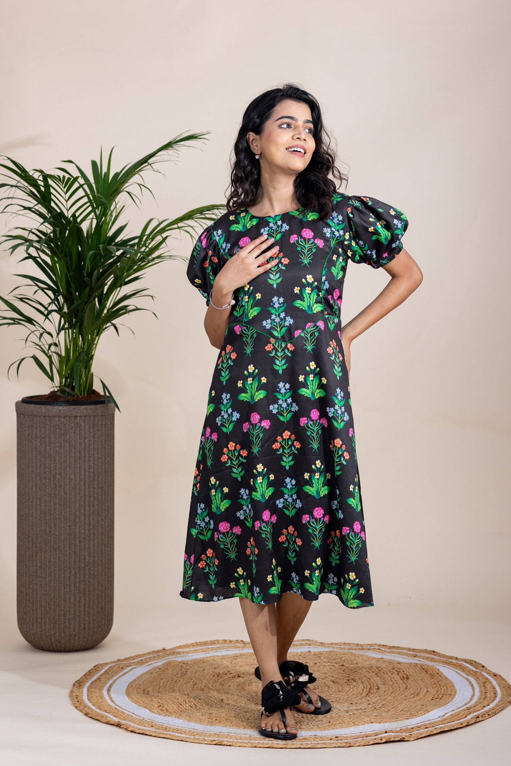 Gardenia Cotton Satin Dress - Label Xari